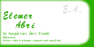 elemer abri business card