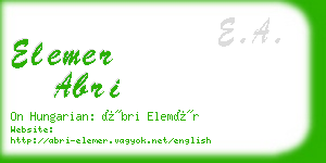 elemer abri business card